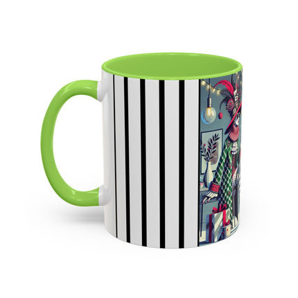 Whimsical Christmas Tea Party Colorful Mugs (11oz, 15oz)