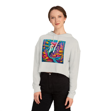Mermaid Cropped Hooded Sweatshirt