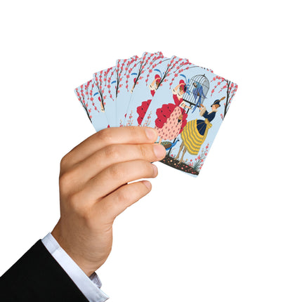 🦚🌸 The Ladies Of The Peacock Garden Playing Cards – Art Deco Floral Elegance