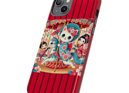 Geisha Kitten's Enchanted Carousel Phone Cases
