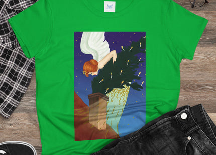 The Christmas Angel Women's Midweight Cotton Tee