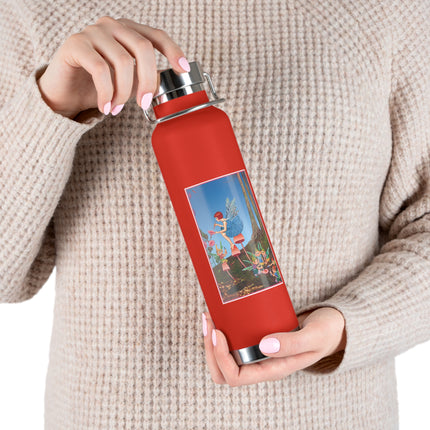 Periwinkle Painting the Petals by Ida Outhwaite Copper Vacuum Insulated Bottle, 22oz