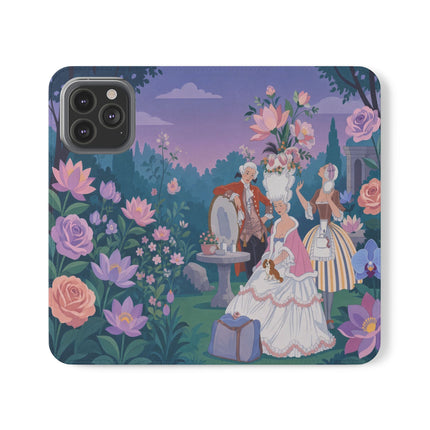 🌸🐶 The Grand Garden Dressing Flip Case – Art Deco Floral Elegance