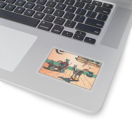 Mischievous Mice on Wheels Kiss-Cut Stickers (4 Sizes)