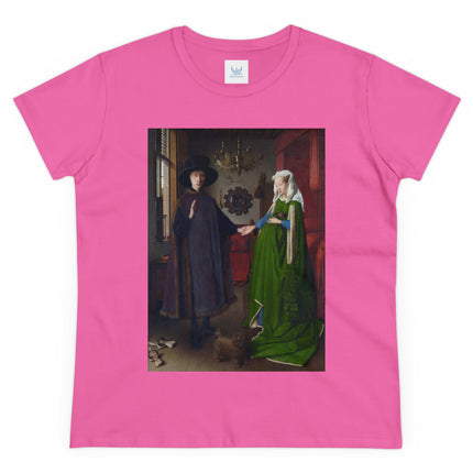 Arnolfini Portrait by Jan Van Eyck Women's Midweight Cotton Tee