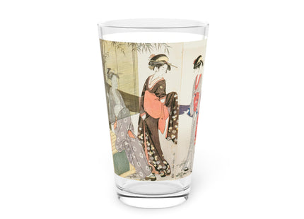 Drying and Stretching Cloth by Kitagawa Utamaro Glass, 16oz