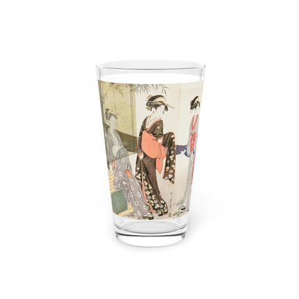 Drying and Stretching Cloth by Kitagawa Utamaro Glass, 16oz
