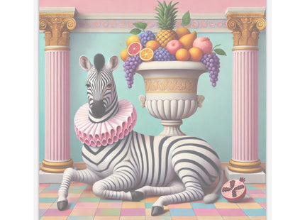Zebra, Fruit, and Pink Columns Kiss-Cut Stickers (4 Stickers)
