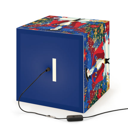 🎭❄️ The Christmas Masquerade Lady Light Cube Lamp – Art Deco Holiday Fantasy