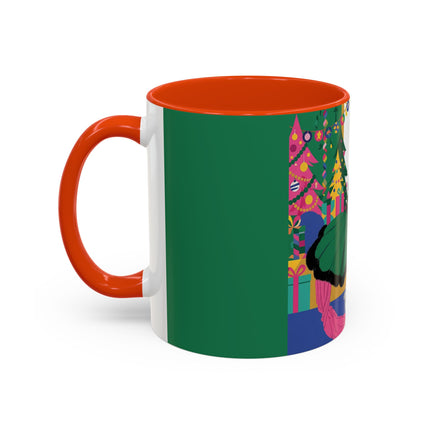 🎄🎁 The Emerald Christmas Belle Colorful Mug – Colorful Holiday Fashion Fantasy