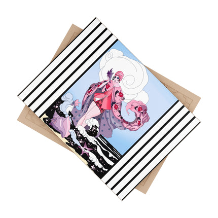 Goddess of the Swirling Sea Ceramic Tile