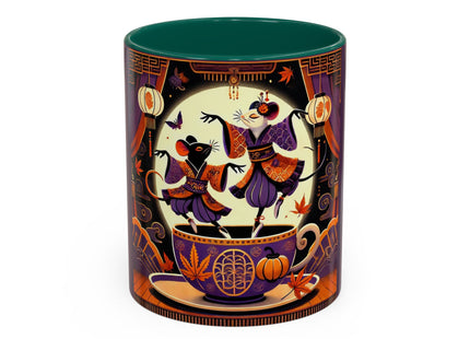 Theatrical Halloween Mice on Teacup Colorful Mugs (11oz, 15oz)