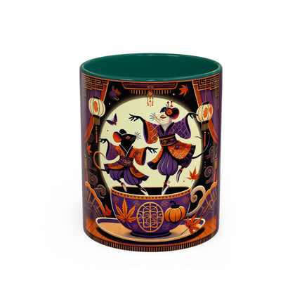 Theatrical Halloween Mice on Teacup Colorful Mugs (11oz, 15oz)