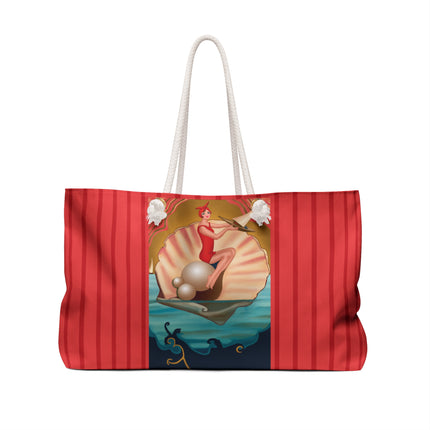 Seaside Serenity: A Glamorous Journey of Pearls and Sailboats Weekender Bag