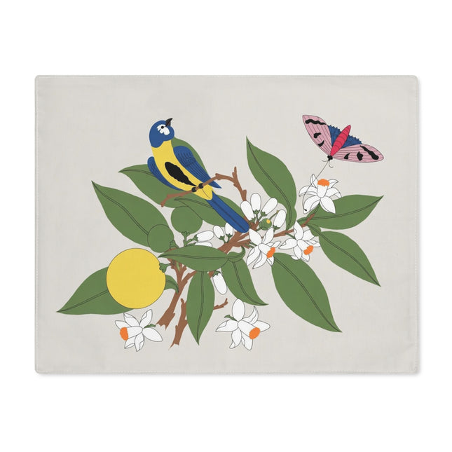 Blue Tit & Butterfly Placemat – Spring Harmony & Delicate Beauty