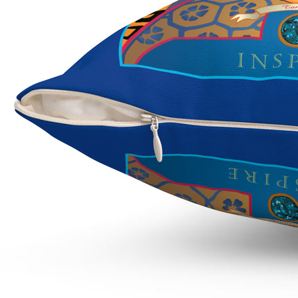 December & Tanzanite (from the Gem Series) by Sofia Chiostri Spun Polyester Square Pillow