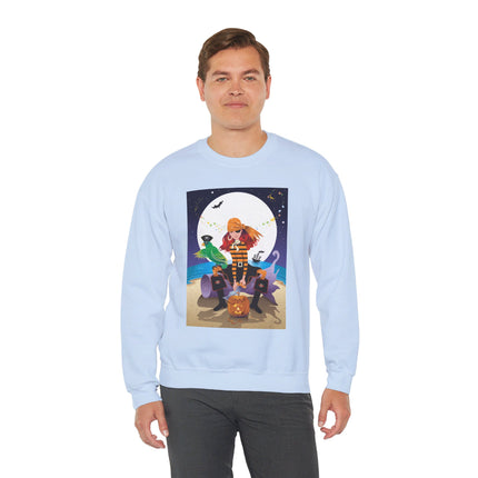 Moonlit Pirate Halloween Unisex Heavy Blend™ Crewneck Sweatshirt