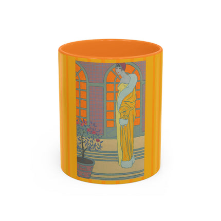 Sur Les Marches Du Jardin by Georges LePape Colorful Mugs (11oz, 15oz)