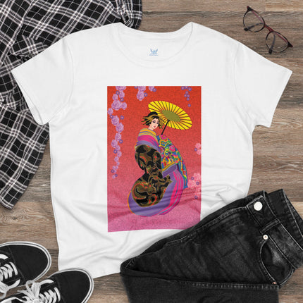 Enchanting Geisha Women's Midweight Cotton Tee