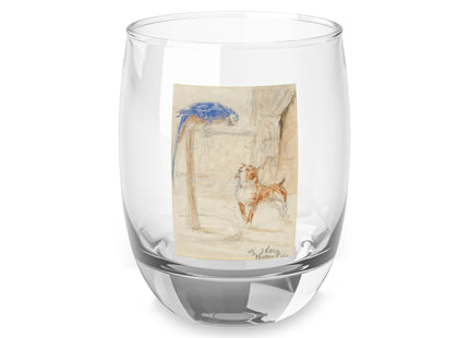 Perroquet et Chien by Henri de Toulouse-Lautrec Whiskey Glass