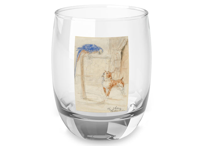 Perroquet et Chien by Henri de Toulouse-Lautrec Whiskey Glass