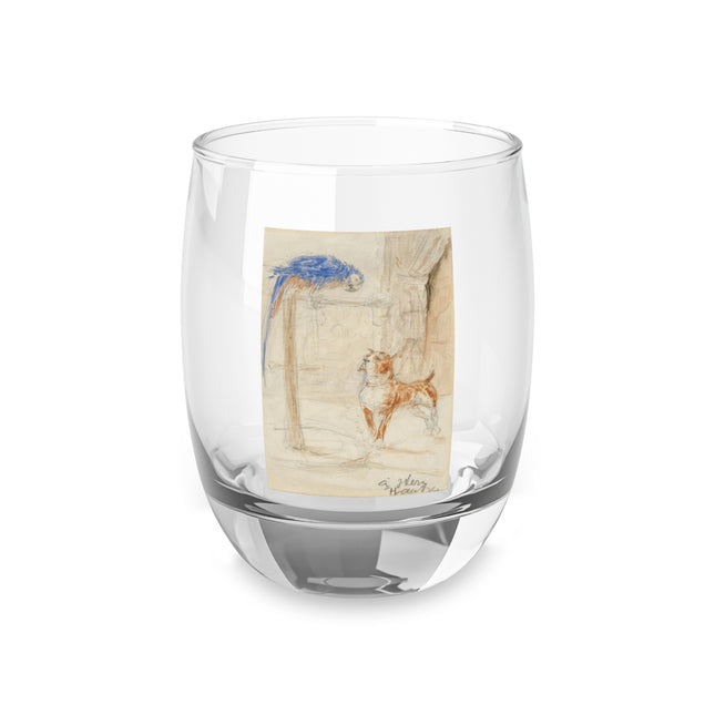 Perroquet et Chien by Henri de Toulouse-Lautrec Whiskey Glass
