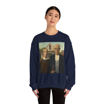American Gothic by Grant Wood Heavy Blend™ Crewneck Sweatshirt