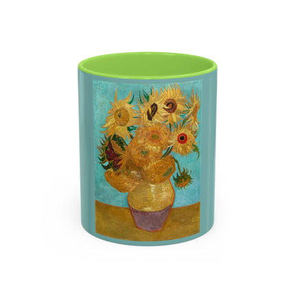 Vase with Twelve Sunflowers by Vincent van Gogh Colorful Mugs (11oz, 15oz)