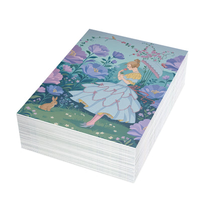 🌸🐇 The Secret Blossom Garden Postcards With Envelopes – Art Deco Spring Whimsy