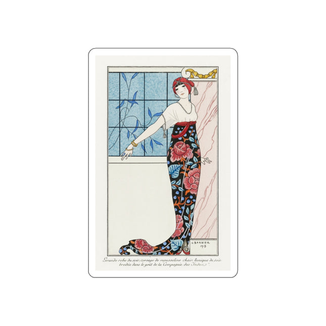 Grande robe du soir by George Barbier Die-Cut Stickers (5 Sizes)