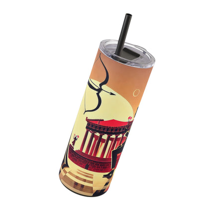 Art Deco Valentine's Romance Skinny Matte Tumbler, 20oz