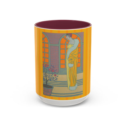 Sur Les Marches Du Jardin by Georges LePape Colorful Mugs (11oz, 15oz)