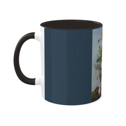 Bouquet of Flowers and a Nest by Sebastian Wegmayr Colorful Mugs, 11oz