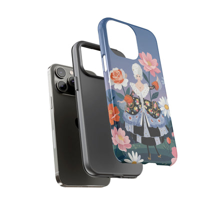 🌸🎀 The Grand Floral Promenade Phone Case – Art Deco Fashion Fantasy