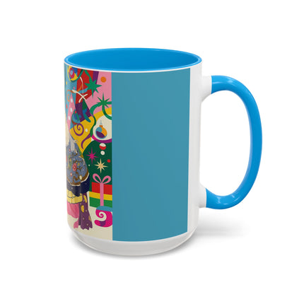 🎀✨ The Christmas Court Of Joy Colorful Mug – Art Deco Holiday Fantasy