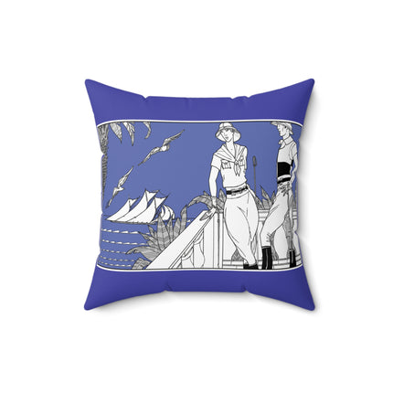 Coastal Elegance Spun Polyester Square Pillow