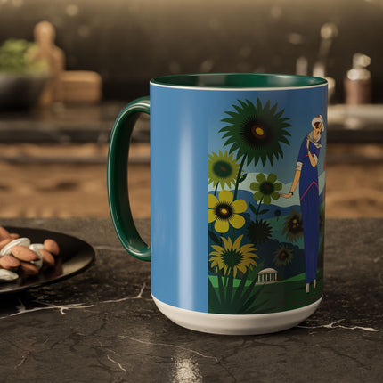 The Secret Language Of Flowers Colorful Mugs – Art Deco Botanical Elegance