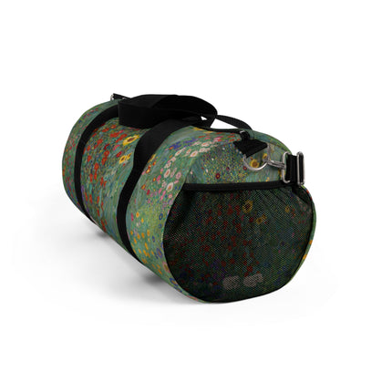 Farm Garden with Sunflowers by Gustav Klimt Duffle Bag