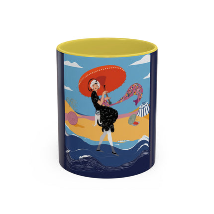 Beachside Promenade Colorful Mugs – Chic Summer Stroll & Coastal Glamour
