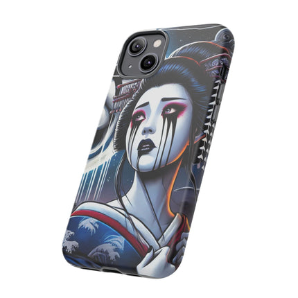 Geisha’s Black Ink Tears Phone Cases
