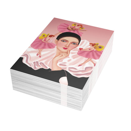 Pierrot & Fairies Dressed in Pink by Sofia Chiostri Postcard Bundles (envelopes included)