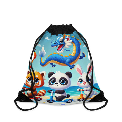 The Safari Friends on the Move Drawstring Bag – Adventure, Friendship & Sunny Fun