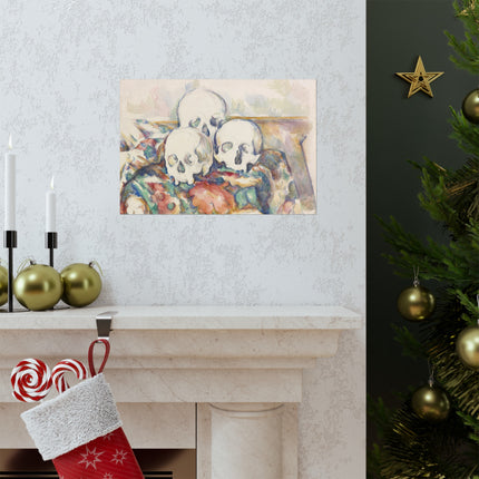 The Three Skulls by Paul Cézanne Matte Horizontal Posters