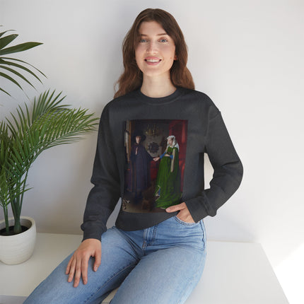 Arnolfini Portrait by Jan Van Eyck Heavy Blend™ Crewneck Sweatshirt
