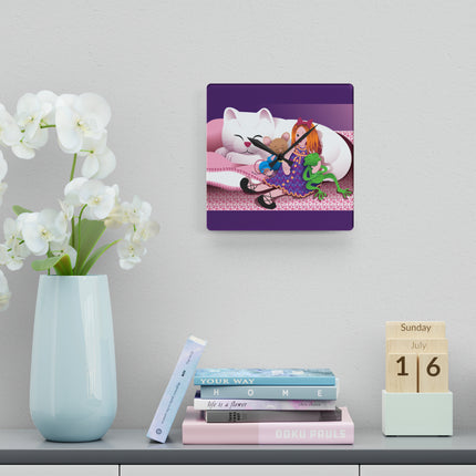 Joy of Friendship Acrylic Wall Clock, Round and Square