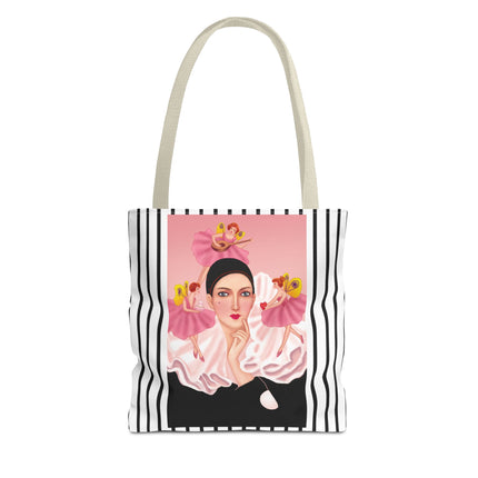 Pierrot & Fairies Dressed in Pink by Sofia Chiostri Tote Bag