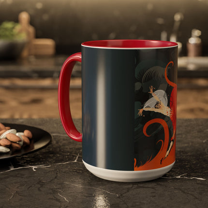 Flame of the Tempest Colorful Mugs – Fiery Storm & Dramatic Elegance
