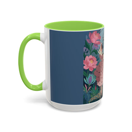 The Ladies And The Enchanted Macaw Colorful Mugs – Art Deco Botanical Elegance