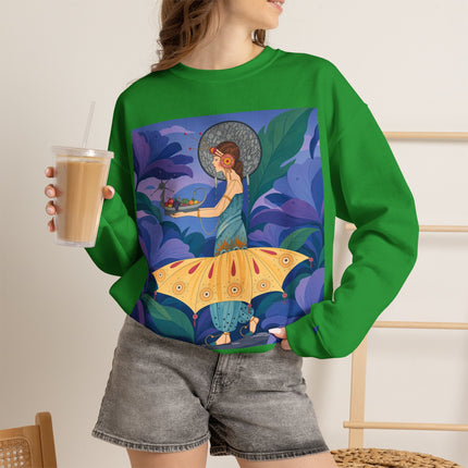 🦋🌿 The Butterfly Garden Offering Crewneck Sweatshirt – Art Deco Botanical Fantasy
