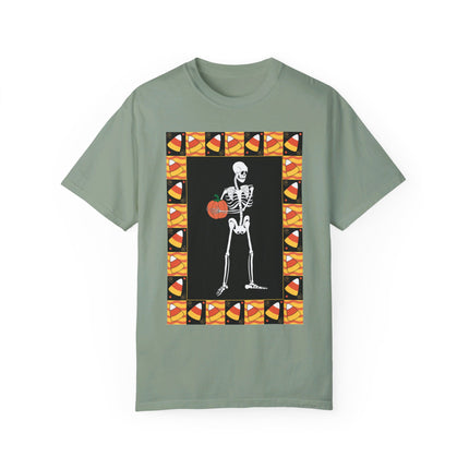 Candy Corn Skeleton Unisex Garment-Dyed T-shirt